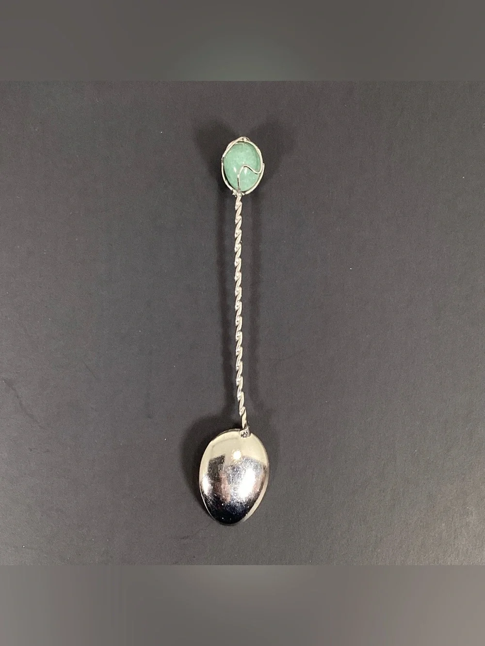Vintage H. Stern Silver with Semi-Precious Stone Spoon & Olive Pick Bar …